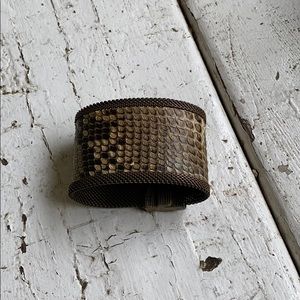 Cynthia Desser. Snake skin cuff.